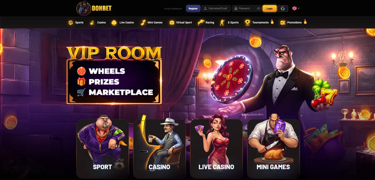 Donbet VIP Room and sports betting options